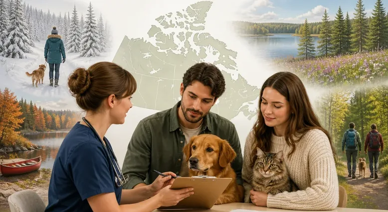 Canadian pet owner preparing questions about parasite prevention for a veterinary appointment