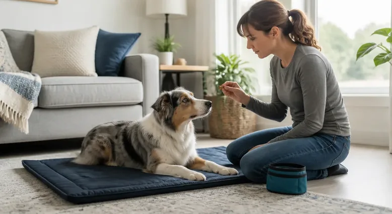 Teaching a Dog to Settle on a Mat in Busy Places
